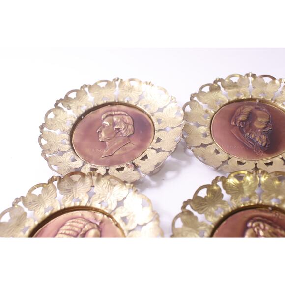 Composers, Wall Plates, Brass and Copper, Music, History, Decor, ~ 250605-WH 301 - Picture 5 of 6